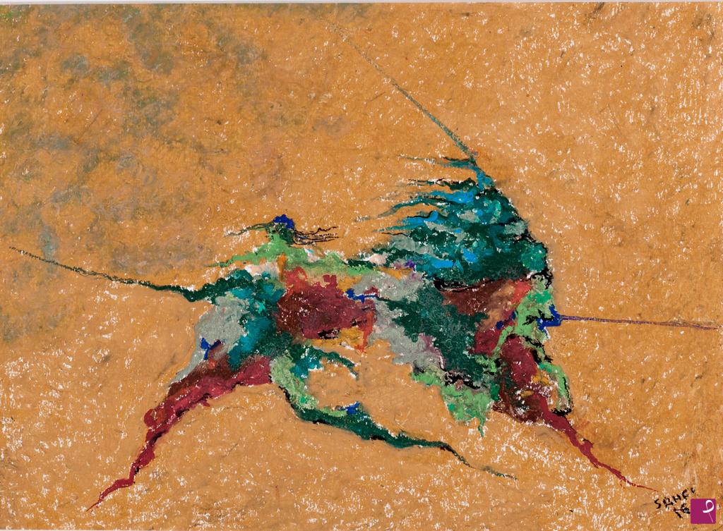 quadri in vendita online - 0118  Figure in fondo giallo