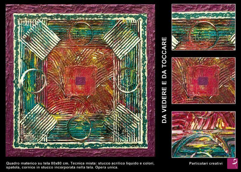 quadri in vendita online - 02-07-13 Quadro Materico per arredamento 80x80
