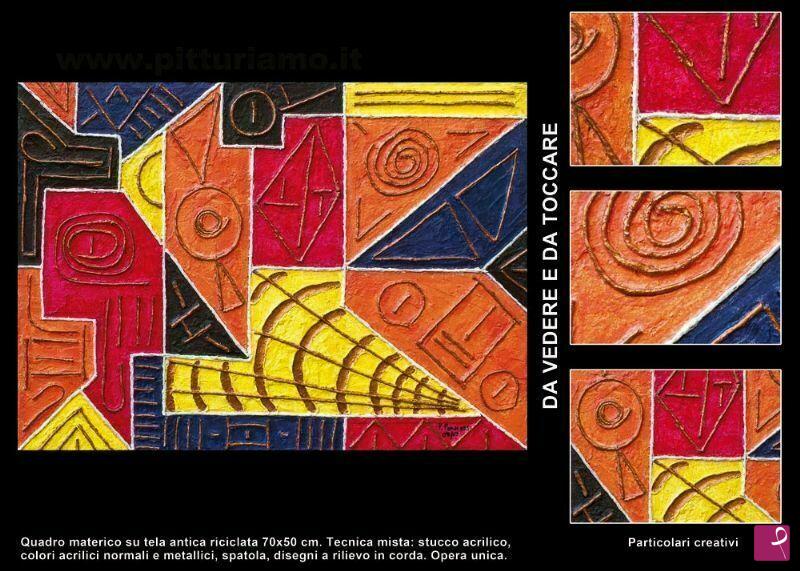 quadri in vendita online - 04-07-13 Quadro Materico per arredamento 70x50