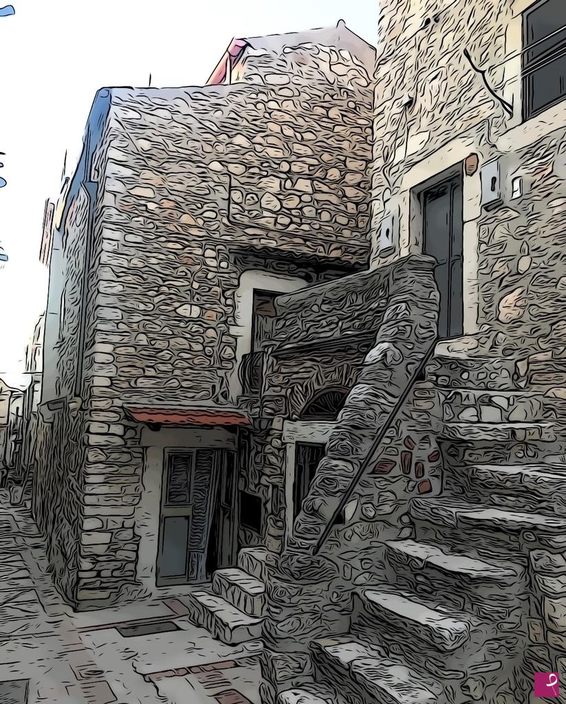 quadri in vendita online - #1 Scorcio di vico del Gargano (Puglia) 