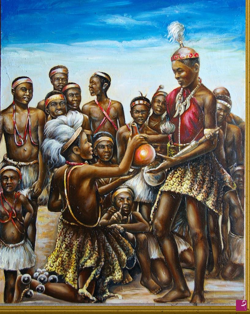 quadri in vendita online - 1004VVC        DANZATORI AFRICANI