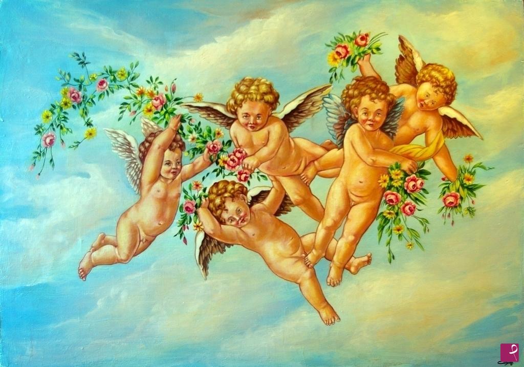 quadri in vendita online - 1020VVC  Putti  