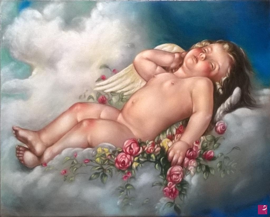 quadri in vendita online - 1038    Amorino che dorme  