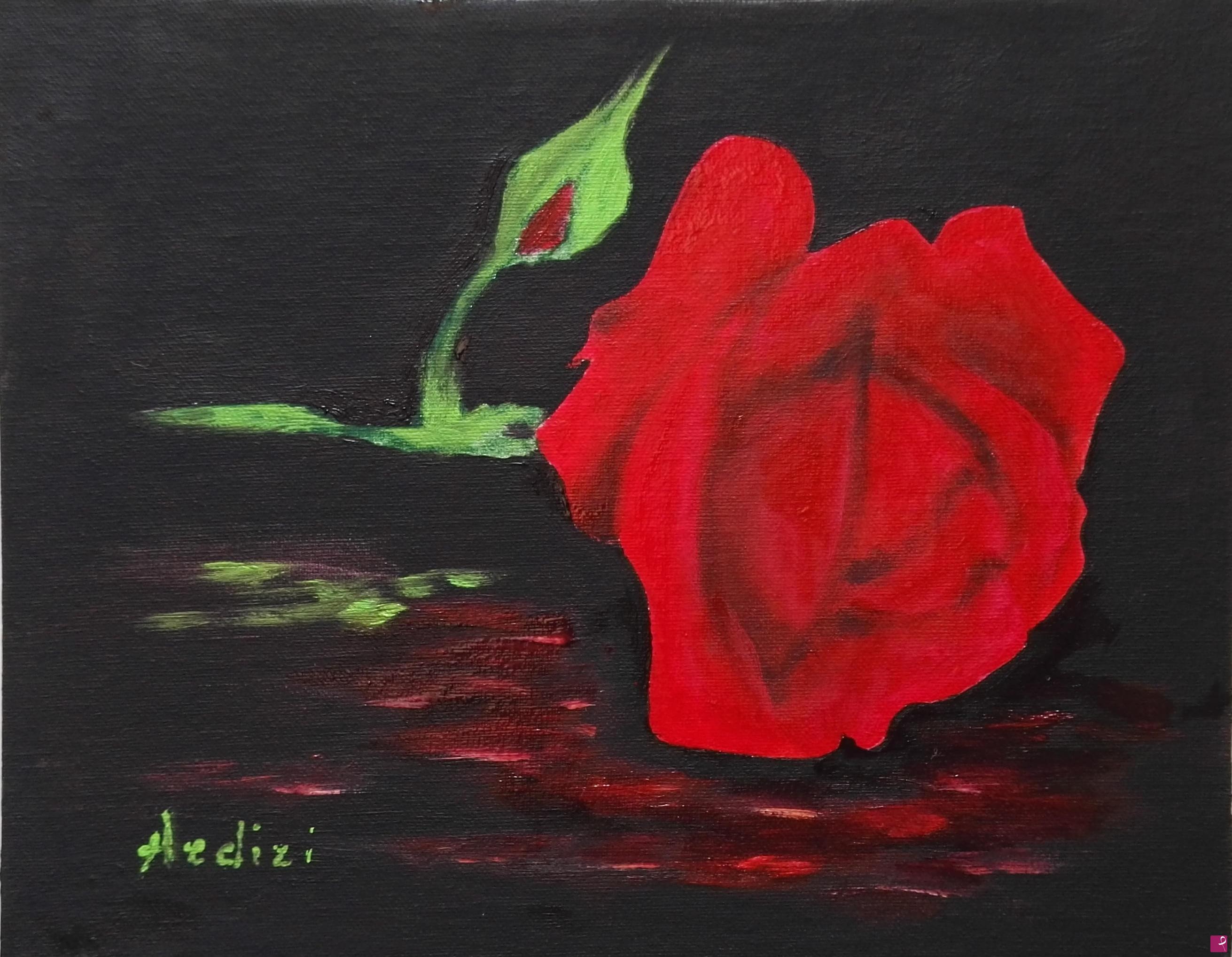 quadri in vendita online - 1045 - LA ROSA ROSSA