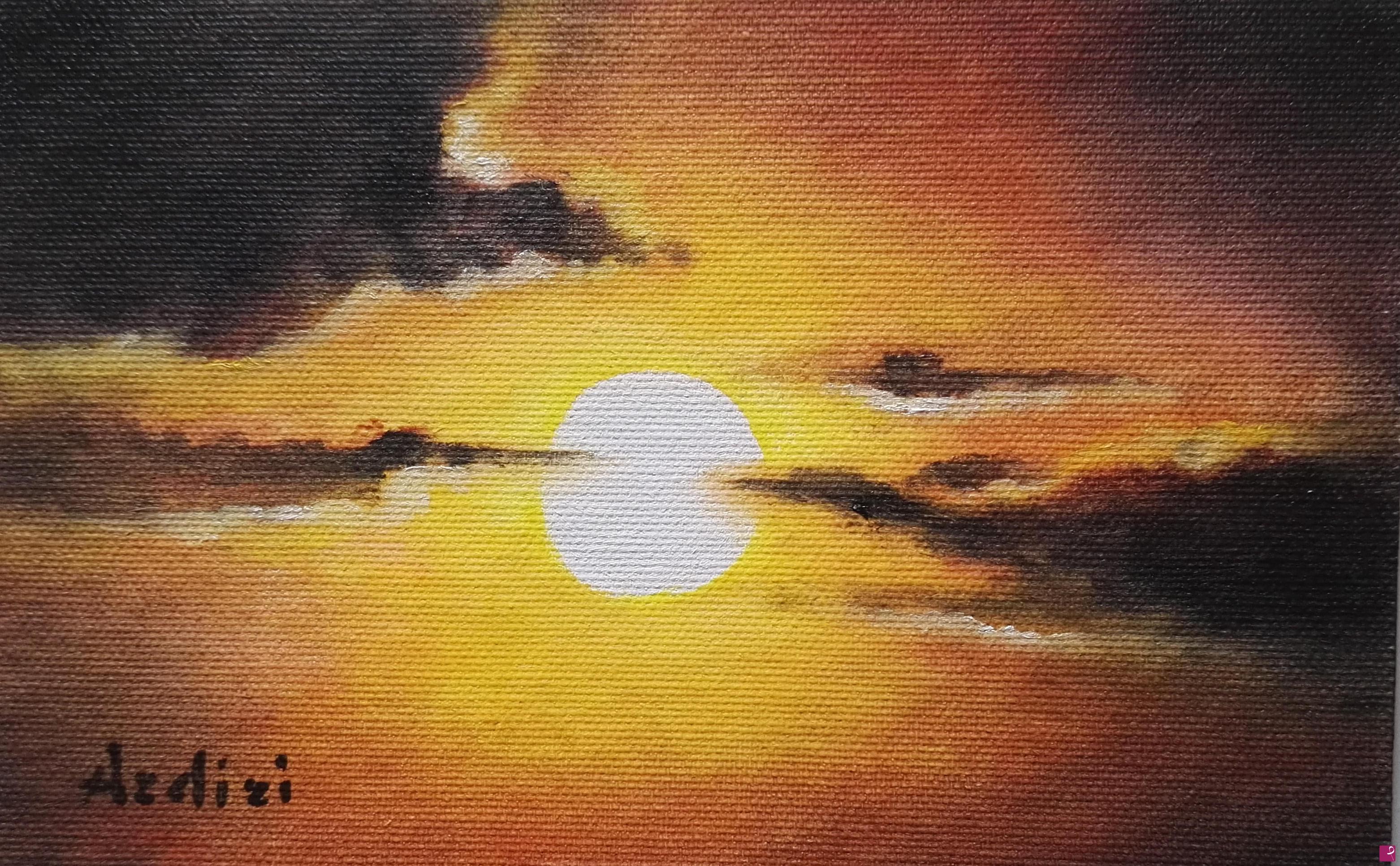 quadri in vendita online - 1048 - TRAMONTO CON NUVOLE