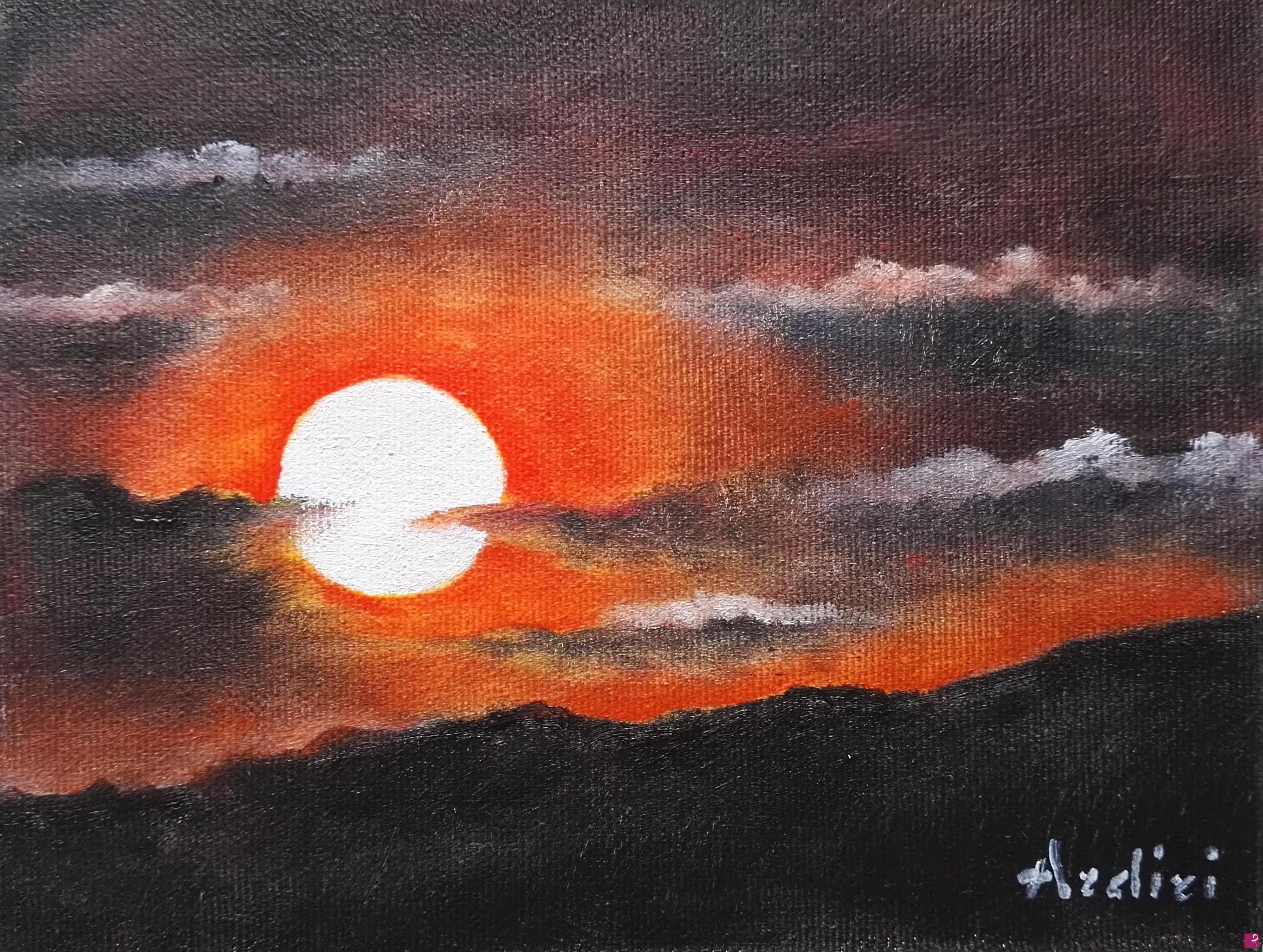 quadri in vendita online - 1052 - TRAMONTO IN MONTAGNA