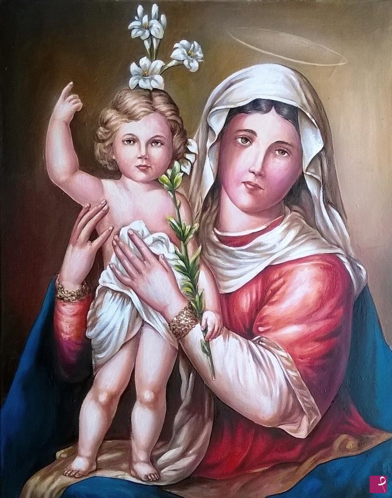 quadri in vendita online - 1058VVC MADONNA CON BAMBINO