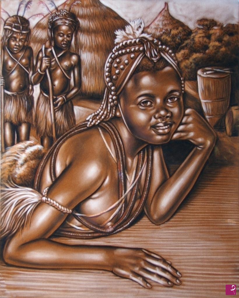 quadri in vendita online - 1086VVC        DANZATRICE AFRICANA