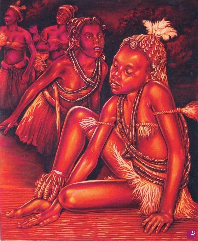 quadri in vendita online - 1093VVC          DANZATRICI DEL CONGO