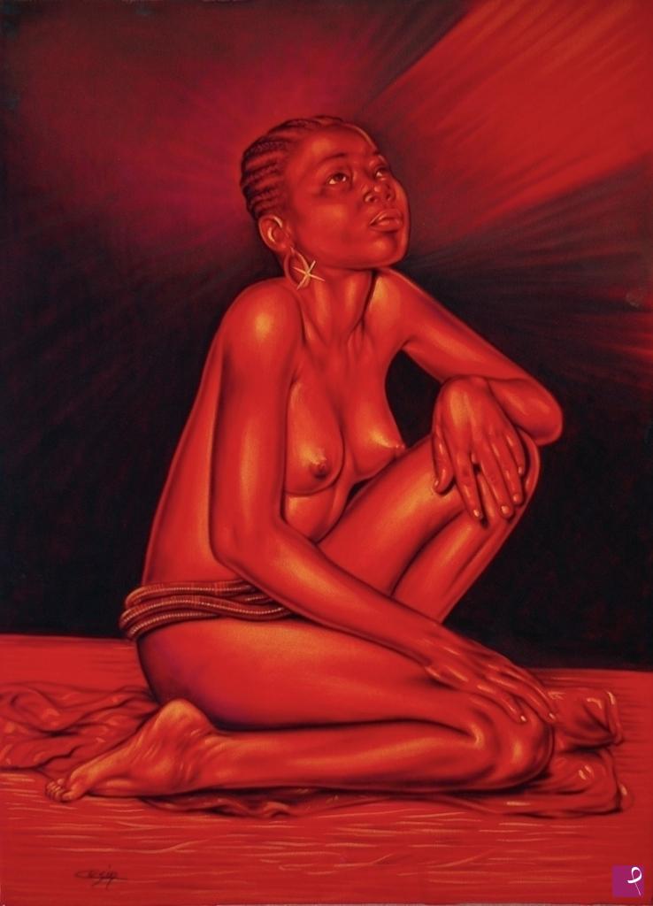 quadri in vendita online - 1114VVC    DONNA AFRICANA, CONGO