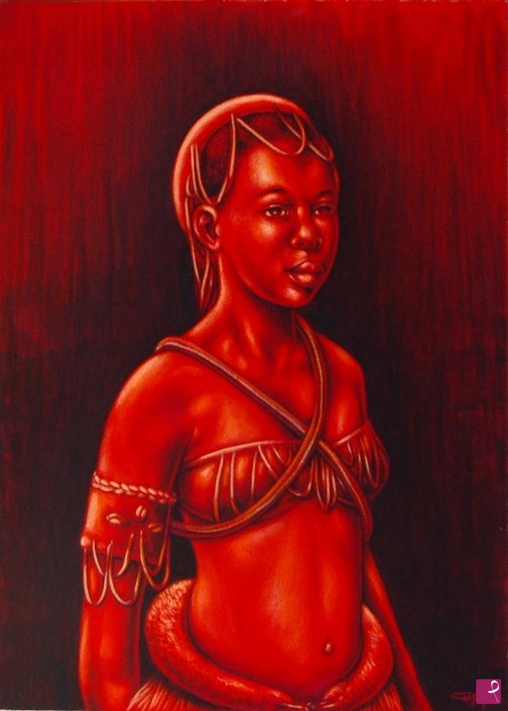 quadri in vendita online - 1174VVC      DANZATRICE AFRICANA,  BANACO