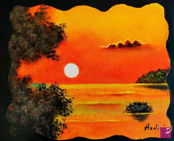 quadri in vendita online - 1303 - TRAMONTO SUL MARE