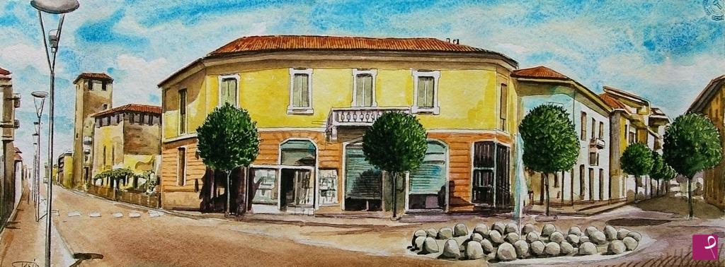quadri in vendita online - 1378VVC	PIAZZA FUMAGALLI   