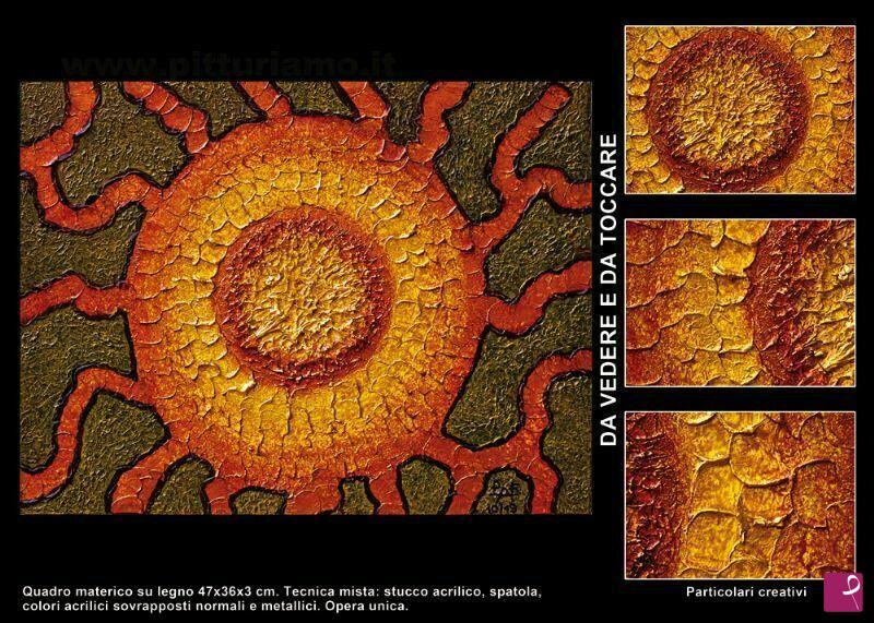 quadri in vendita online - 14-10-13 Quadro Materico per arredamento 47x36x3