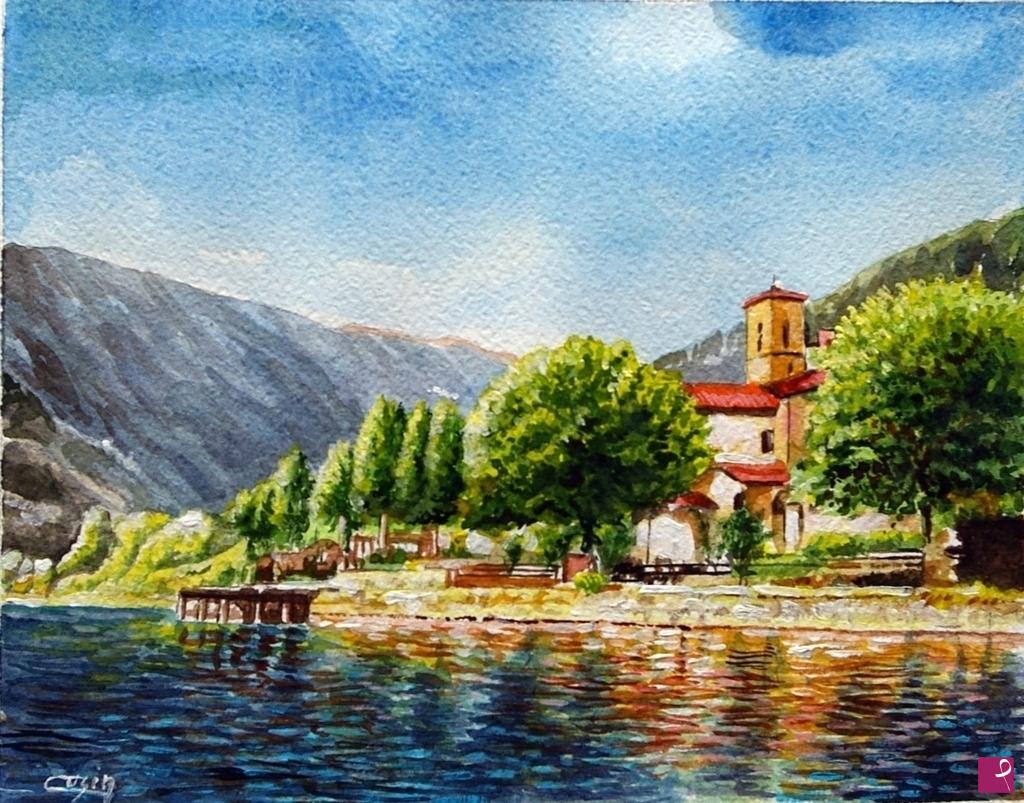 quadri in vendita online - 1431VVC      VEDUTA DEL LAGO DI ENDINE