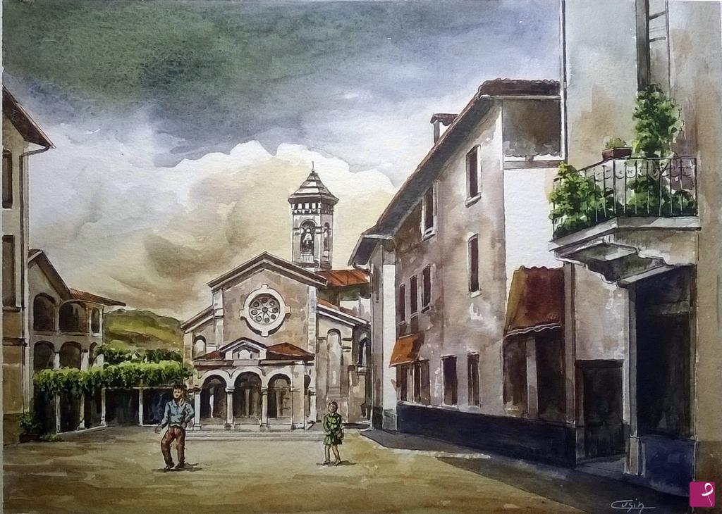 quadri in vendita online - 1435VVC      VEDUTA STORICA,  VALMAGGIORE -  ENDINE