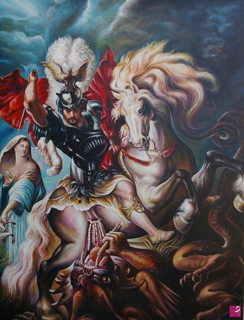 quadri in vendita online - 1496VVC    AN GIORGIO E IL DRAGO