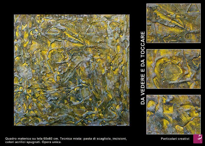 quadri in vendita online - 16-10-13 Quadro Materico per arredamento 60x60
