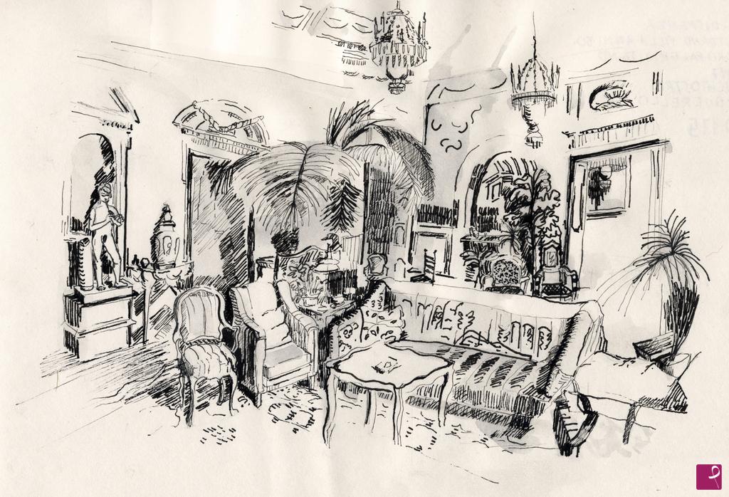 quadri in vendita online - 175. - Interno villa anni 30 - Agro palermitano (Interior of a villa of the thirties - Agro palermitano), 2017