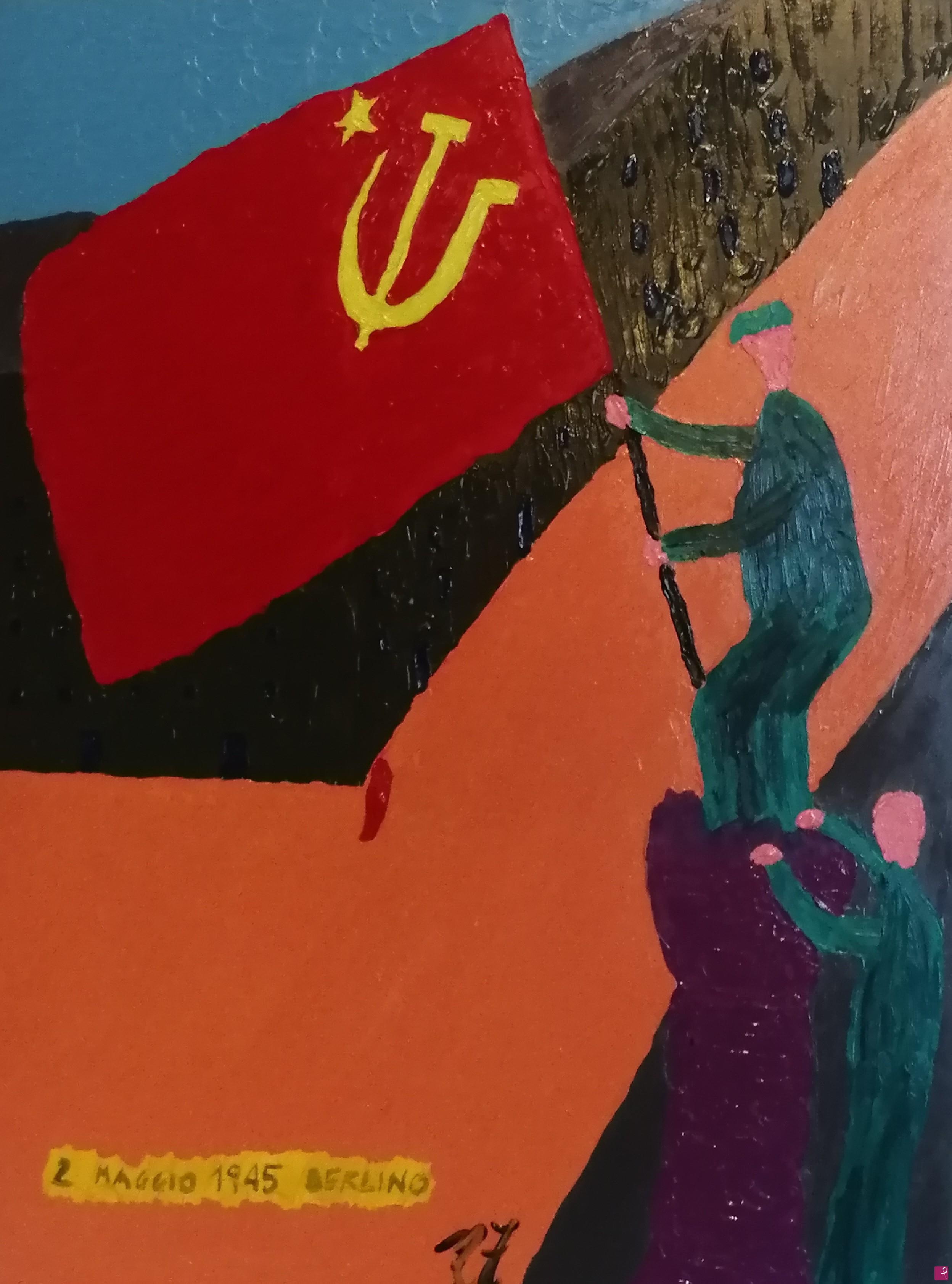 quadri in vendita online - 2 MAGGIO 1945 BERLINO (Olio su tela, 60 X 80 cm)