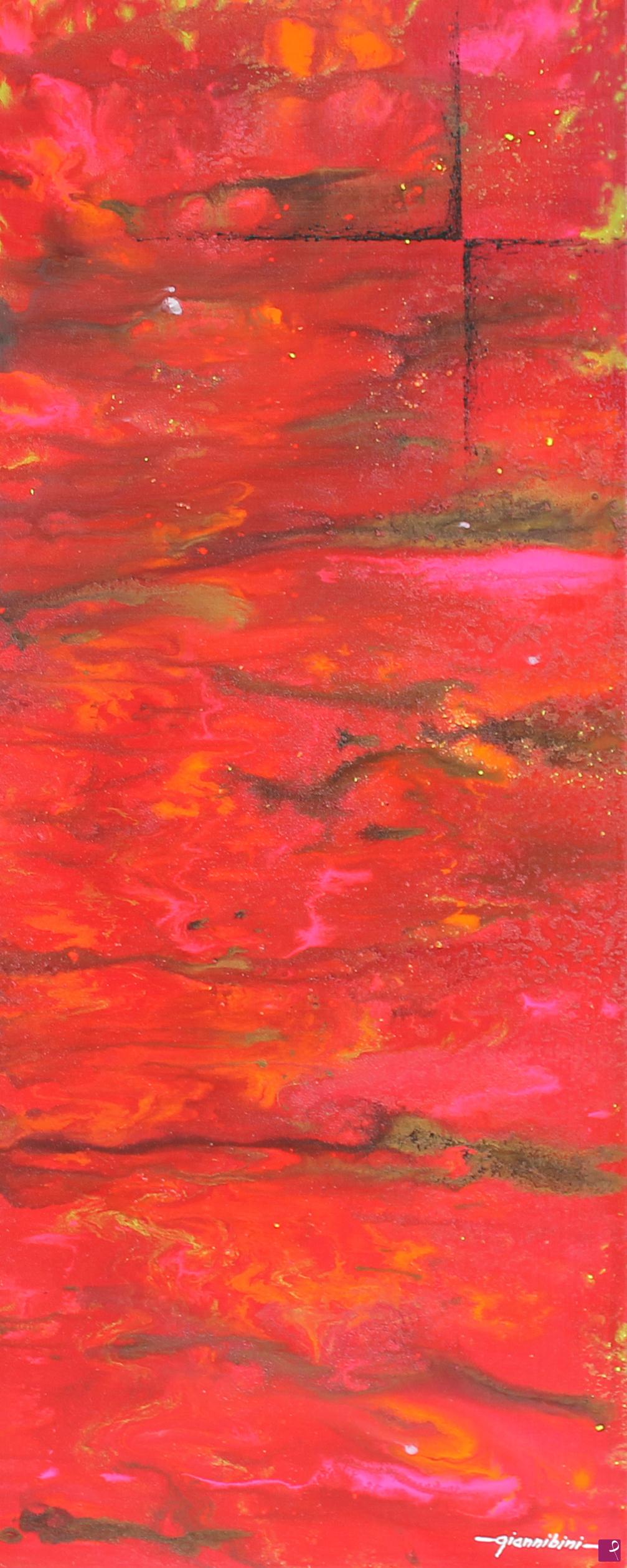 quadri in vendita online - 219 - pouring rosso