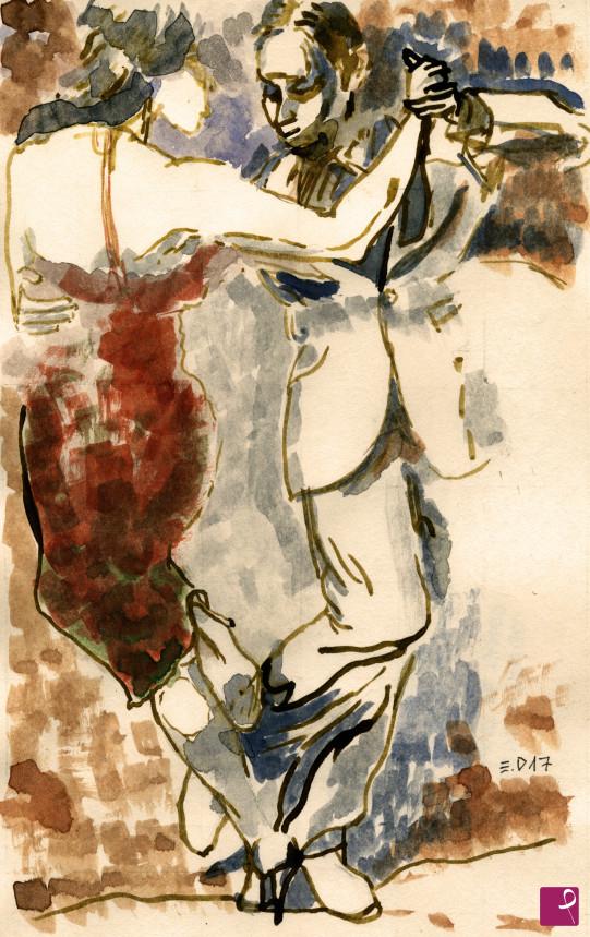quadri in vendita online - 258. - Ballerini di tango (Bailarines  de tango), 2017