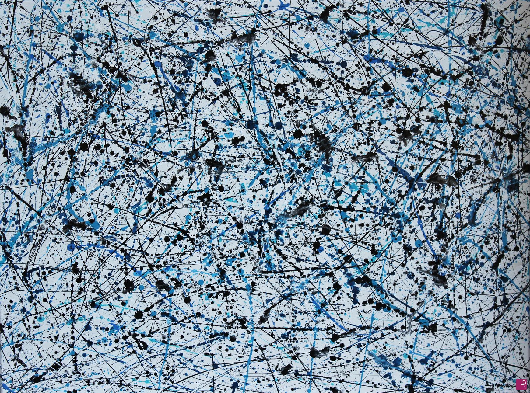 quadri in vendita online - 260 - blue on white