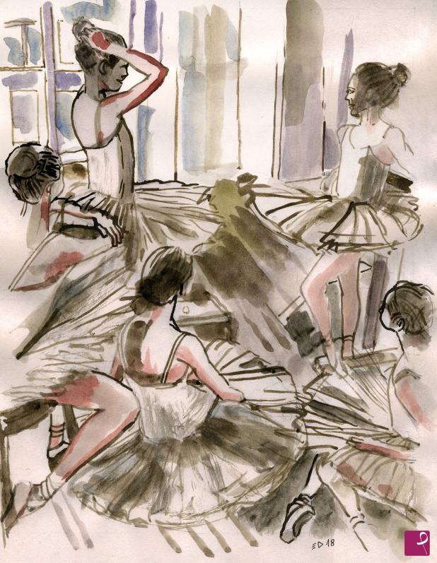 quadri in vendita online - 285. - Scuola di danza (École de danse)