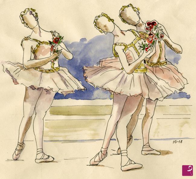 quadri in vendita online - 289. - Danzatrici (danse classique)