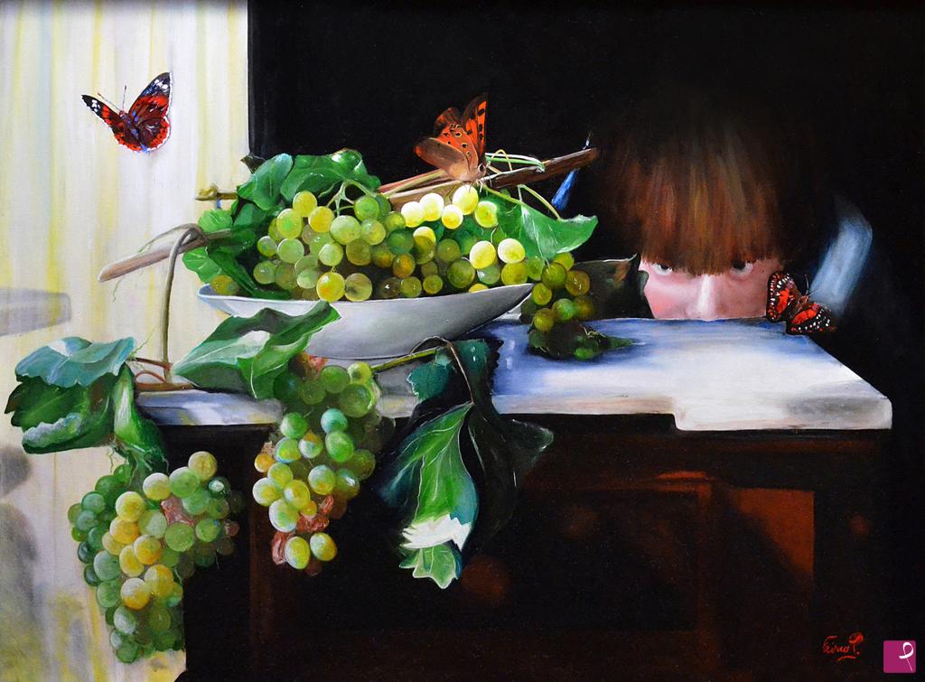 quadri in vendita online - 3 red butterfly