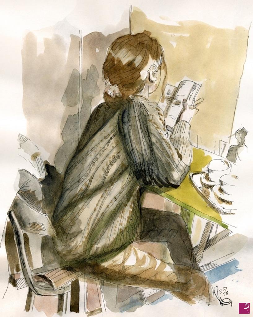 quadri in vendita online - 303. - Al bar dell'angolo (At the corner cafe), 2018