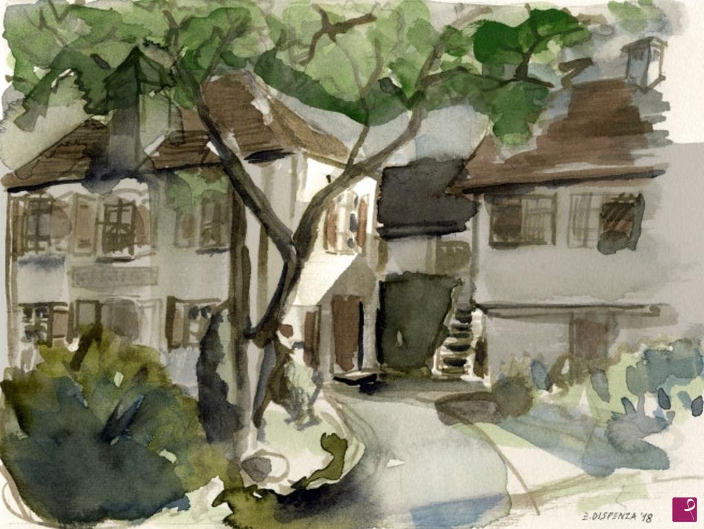 quadri in vendita online - 307. - Biberach - Padiglione Wieland (Biberach - Wieland-Gartenhaus), 2018