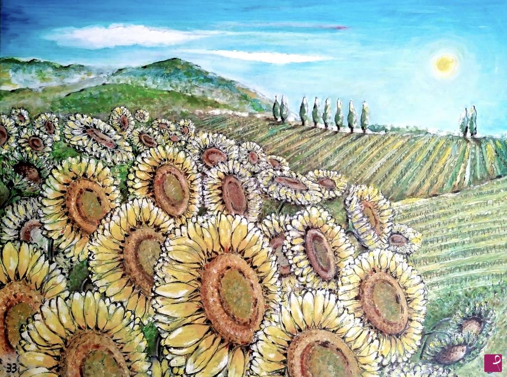 quadri in vendita online - 33 Girasoli
