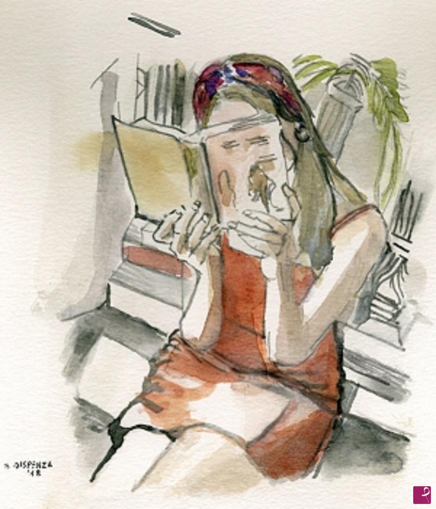 quadri in vendita online - 332. - Ragazza che legge (Girl reading), 2018