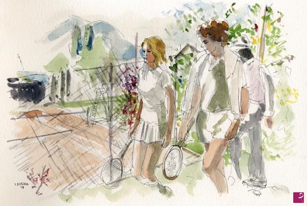 quadri in vendita online - 355. - Tennis club, 2018