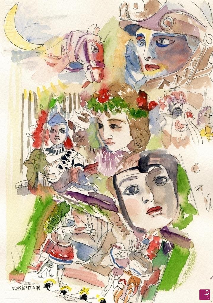 quadri in vendita online - 376. - Opera dei Pupi (Sicilian marionette theater Opera), 2018