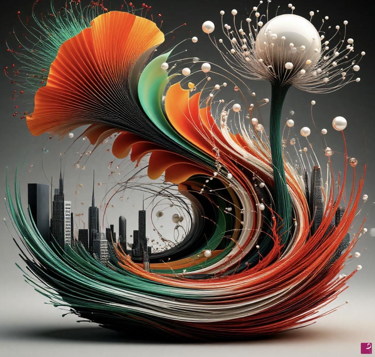quadri in vendita online - 3D cityscape