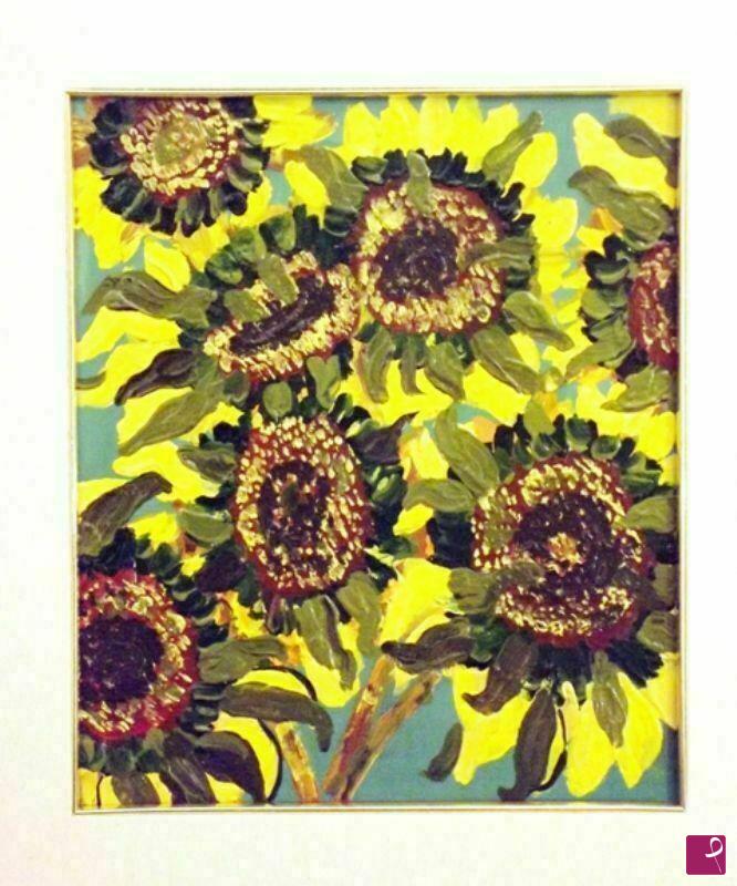 quadri in vendita online - 4 GIRASOLI