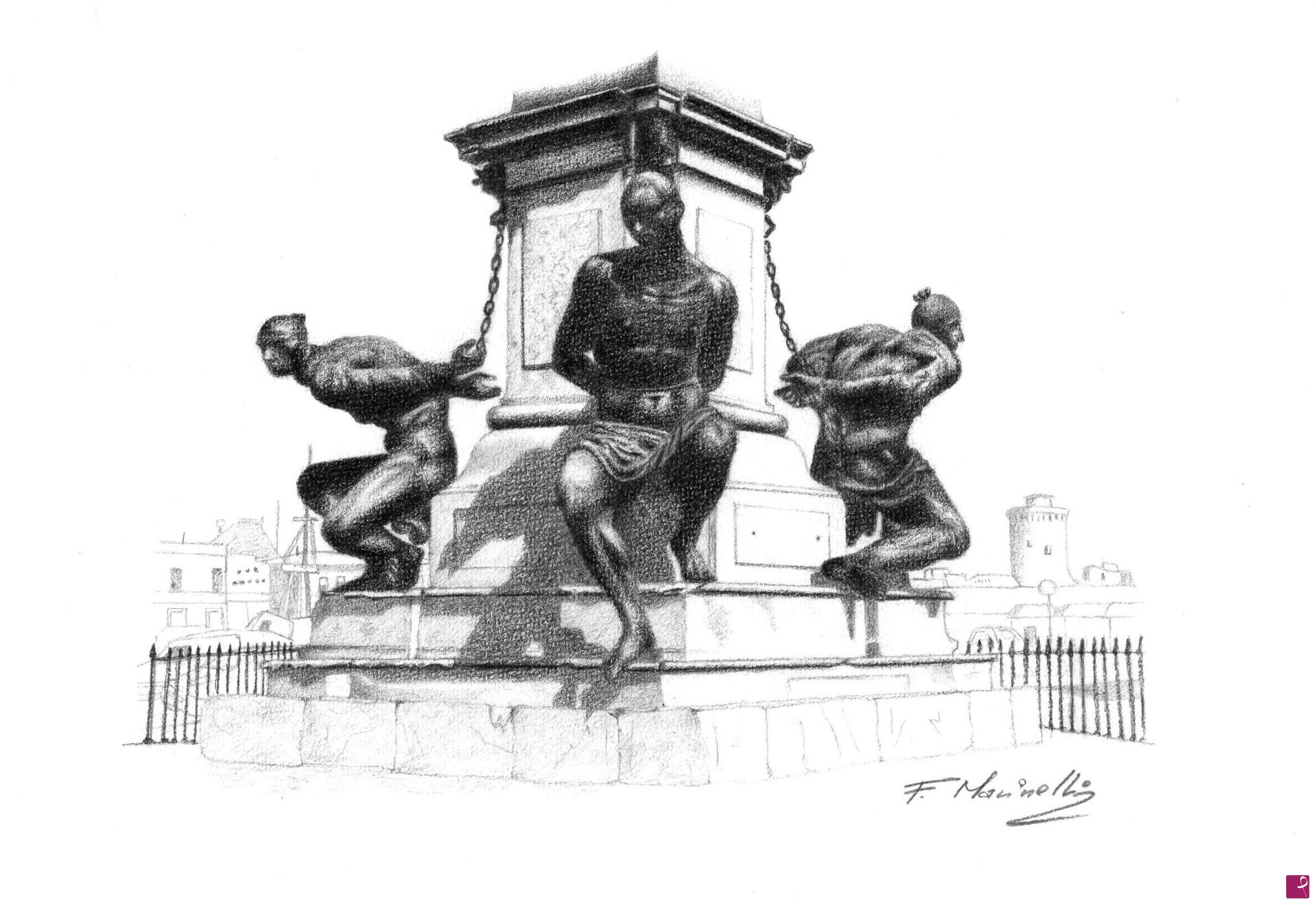 quadri in vendita online - 4 moors statue Livorno