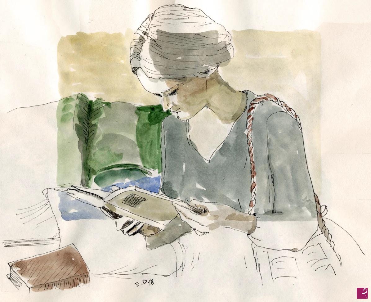 quadri in vendita online - 414. - Ragazza che legge (Girl reading), 2018
