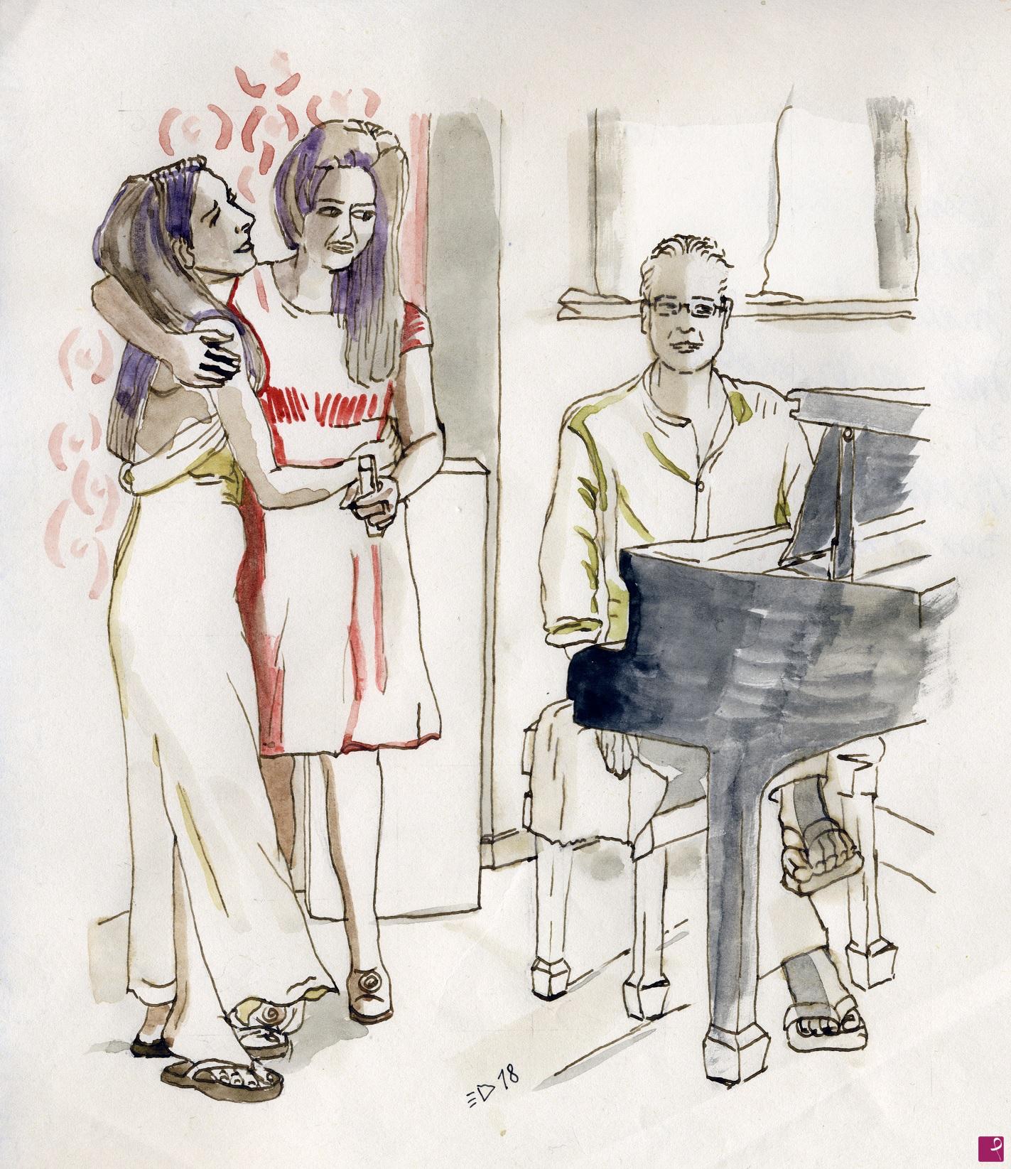 quadri in vendita online - 428. - Lezione di Piano (Piano lesson), 2018