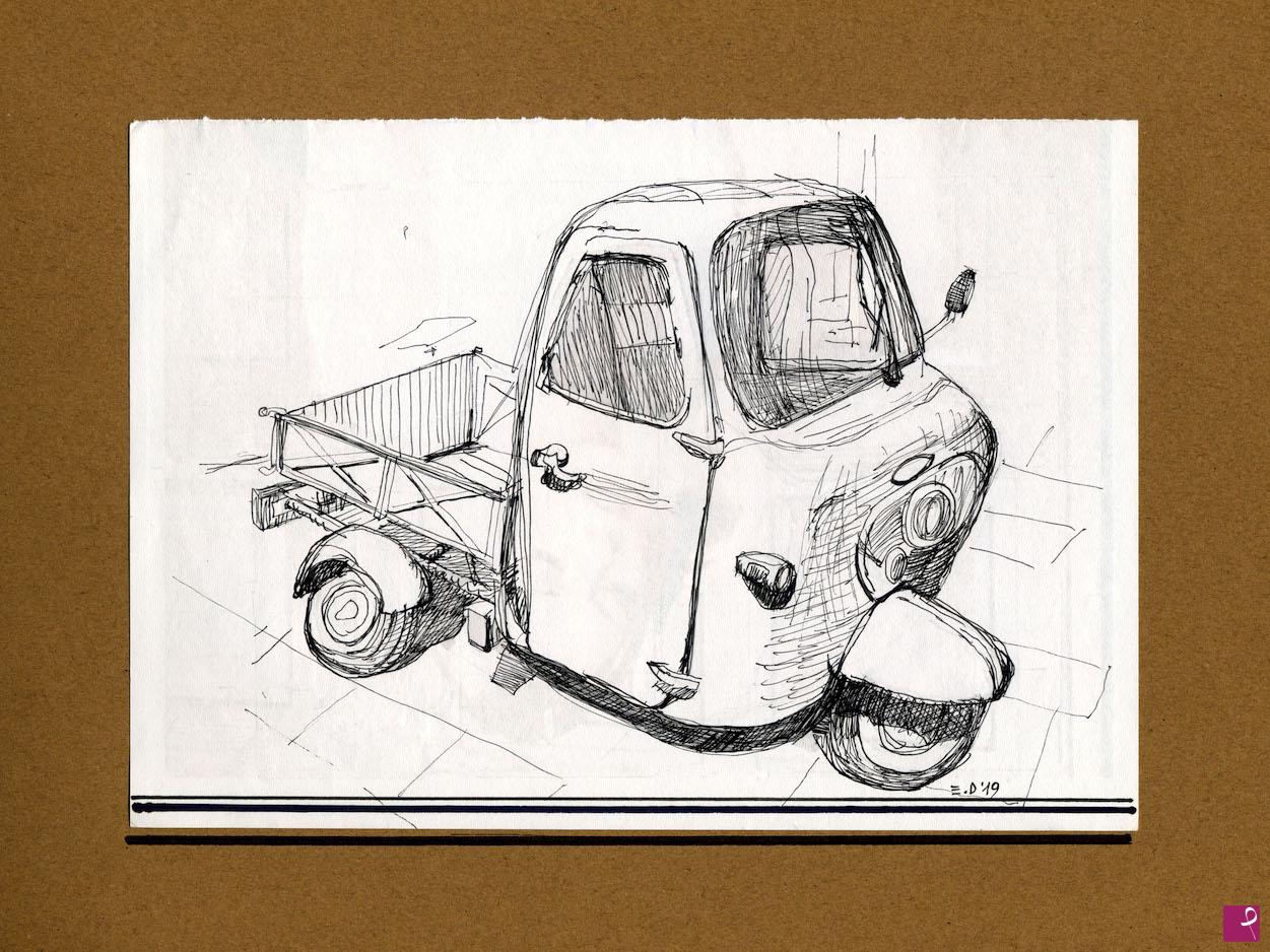 quadri in vendita online - 443. - Ape Piaggio (Ape Piaggio Design Icon), 2019