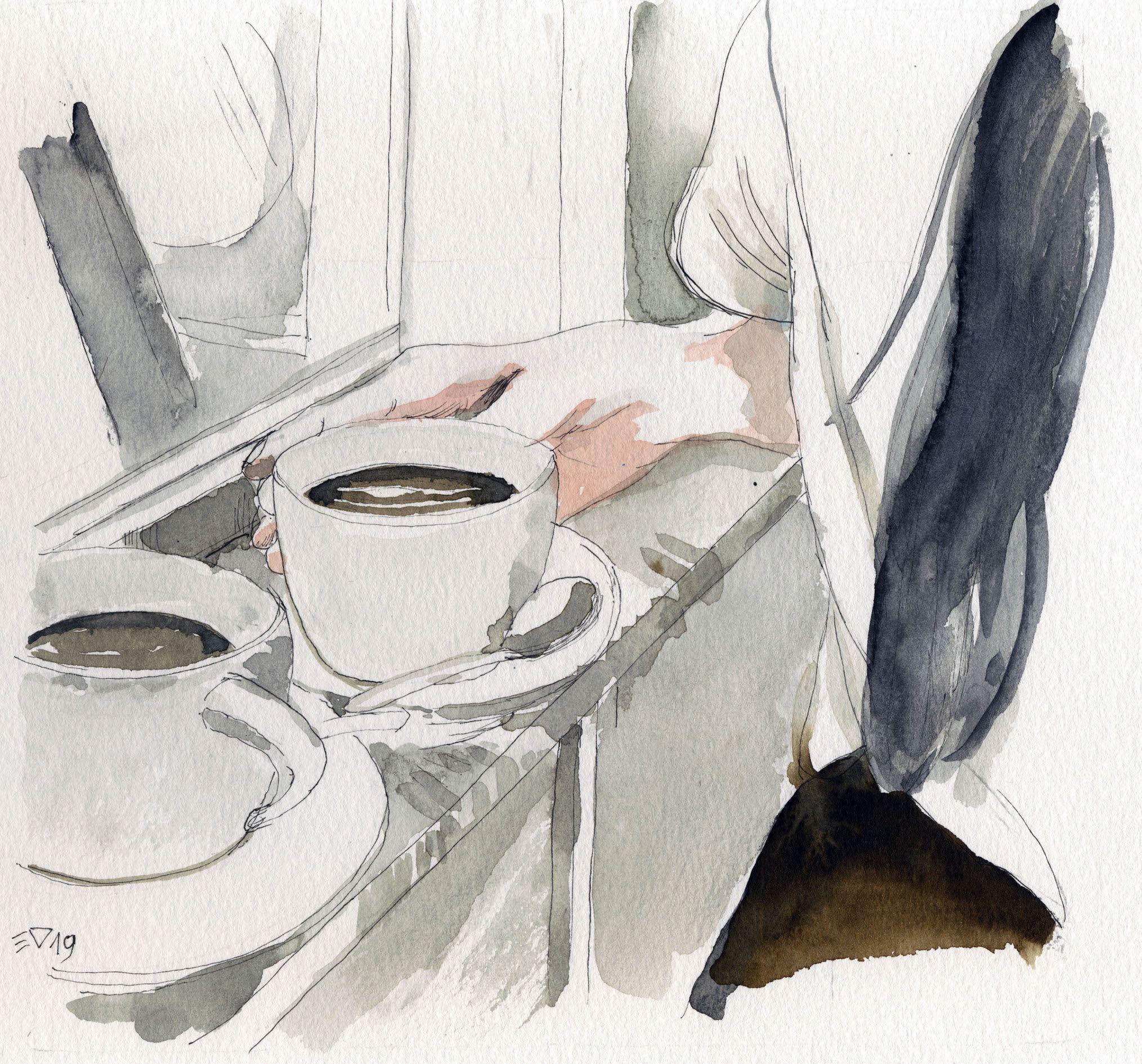 quadri in vendita online - 467. - Due caffè (Two coffees), 2019