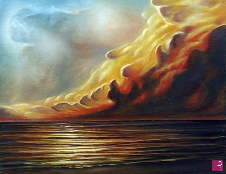quadri in vendita online - 493VVC    TRAMONTO SUL MARE  