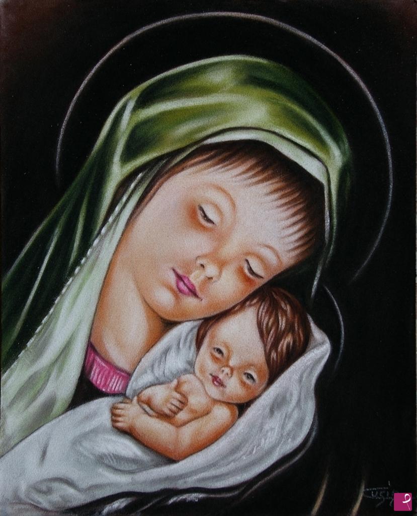 quadri in vendita online - 726VVC 	MADONNA CON BAMBINO  