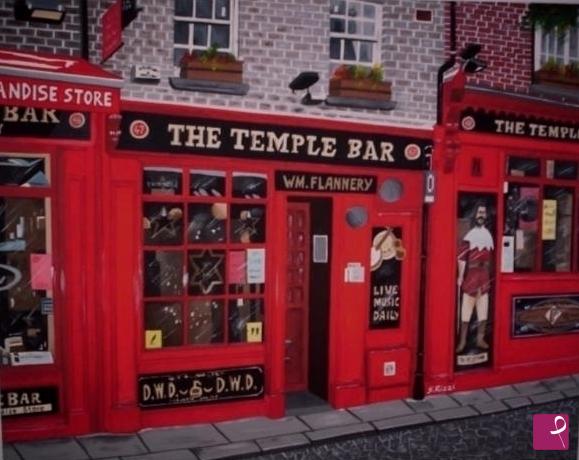 quadri in vendita online - 80 - THE TEMPLE BAR - OMAGGIO AGLI U2