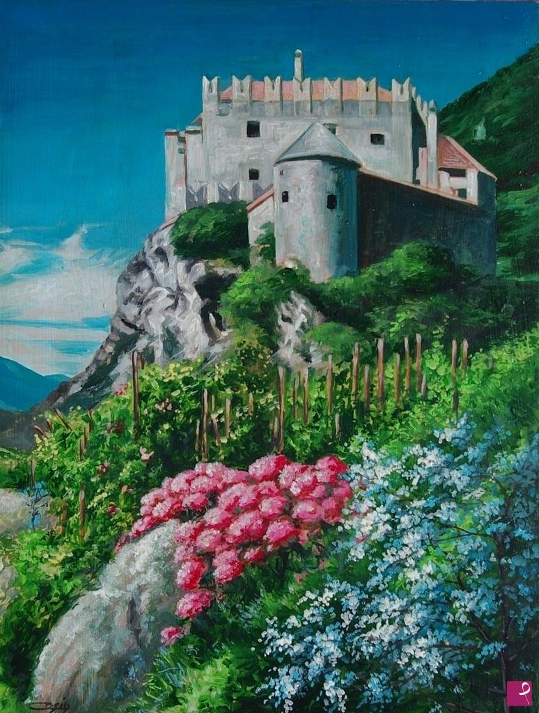 quadri in vendita online - 843VVC 	PAESAGGIO CON CASTELLO  