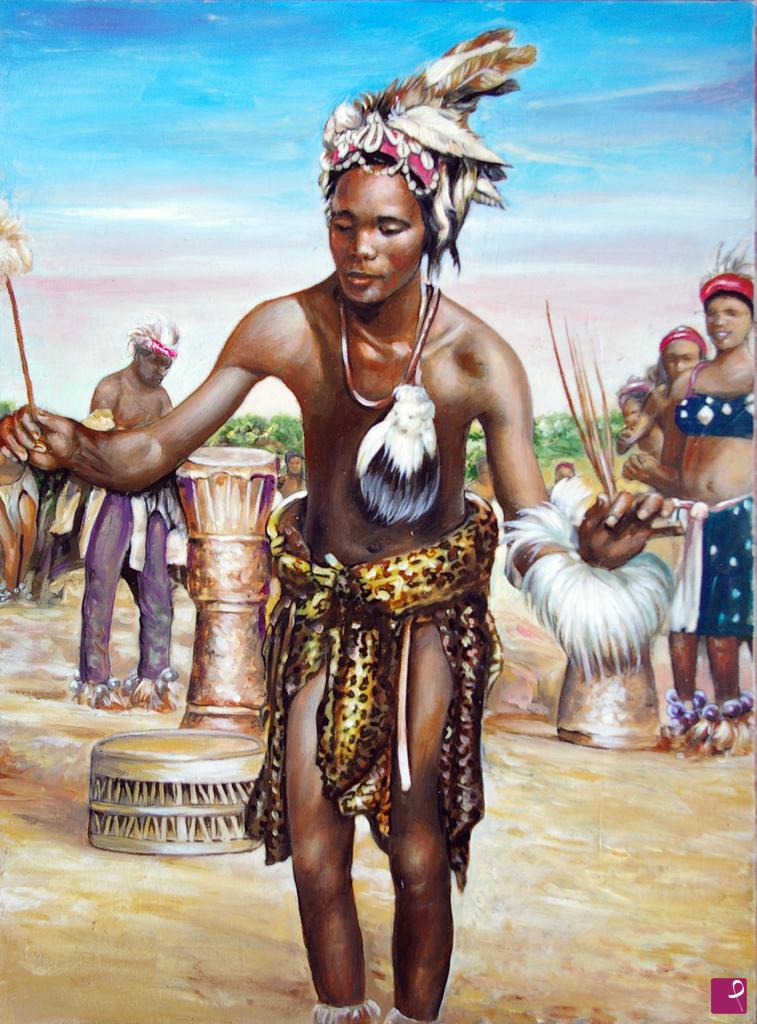 quadri in vendita online - 901VVC       DANZATORE AFRICANO