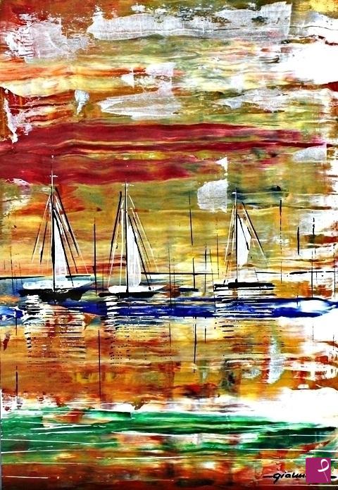 quadri in vendita online - 96 - white sails 2
