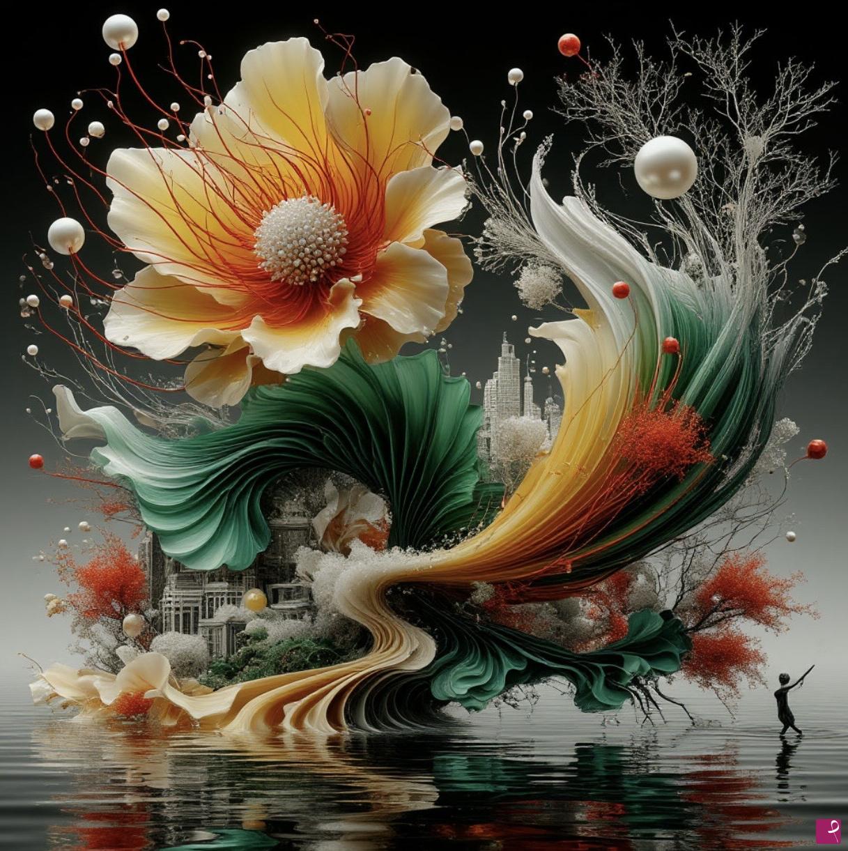 quadri in vendita online - A beautiful yellow flower